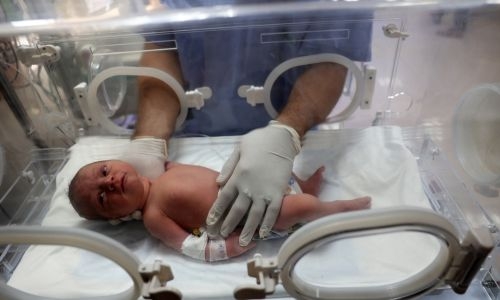 Newborn saved fromdead mother's womb in Gaza