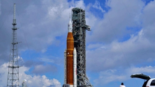 Nasa moon rocket on track for launch despite lightning hits