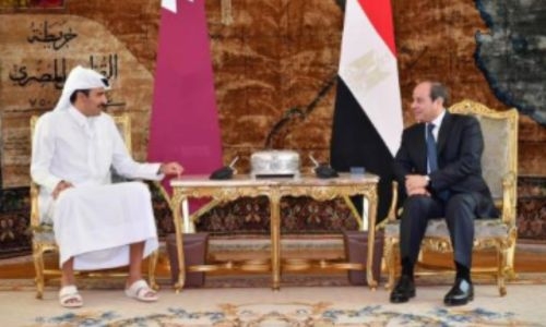 Egypt’s Sisi hosts Qatar leader for Gaza ceasefire talks