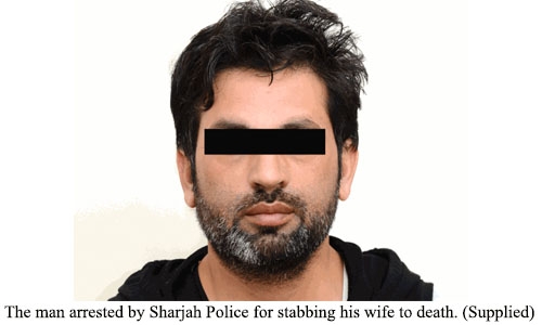 Man stabs wife to death in Sharjah