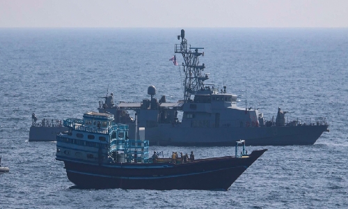 US Navy interdicts stateless vessel previously caught smuggling weapons