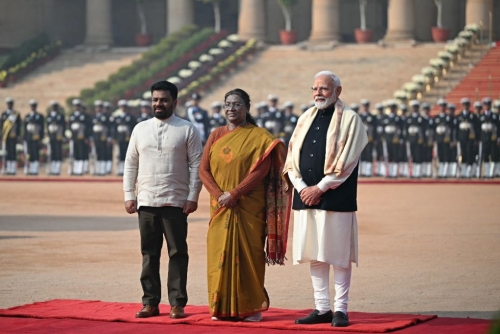 Sri Lanka president in India in first overseas trip