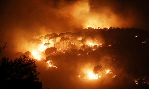 Two dead as forest fires burn in Syria, Lebanon