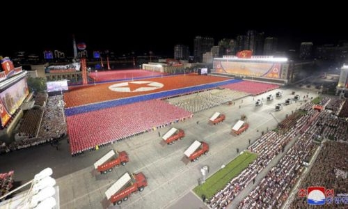 Russians, Chinese officials attend North Korea anniversary parade
