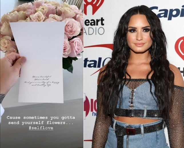 Demi Lovato sends herself flowers after split with Henry Levy