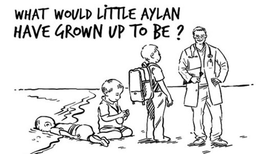 Queen Rania responds to Charlie Hebdo’s Aylan cartoon