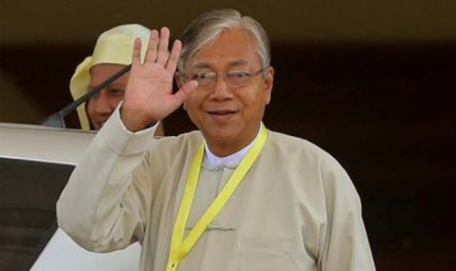 Suu Kyi aide sworn in as Myanmar president in historic power shift