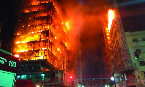 44 missing in Sao Paulo building blaze