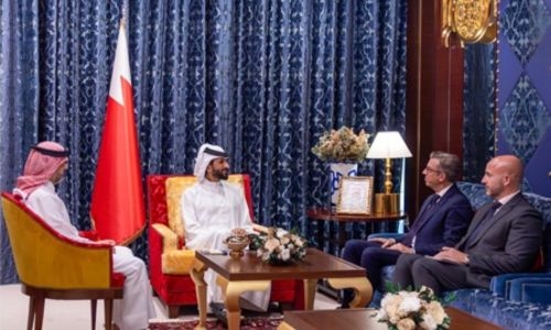 HH Shaikh Nasser receives French Ambassador