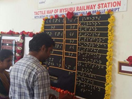 Mysuru India’s first visually impaired-friendly railway station