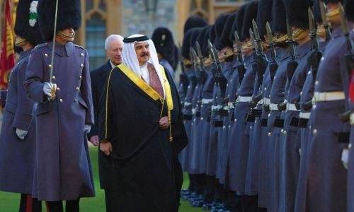 HM King Hamad warmly welcomed by HM King Charles