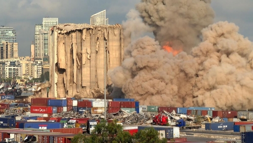 Eight more silos collapse in blast-ravaged Beirut port in Lebanon