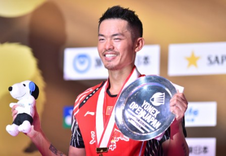 Lin wins Japan Open men's singles crown