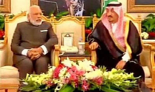 India's Modi begins visit to oil-rich Saudi