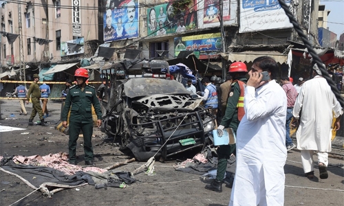 Suicide blast kills at least 10 at popular Pakistani shrine