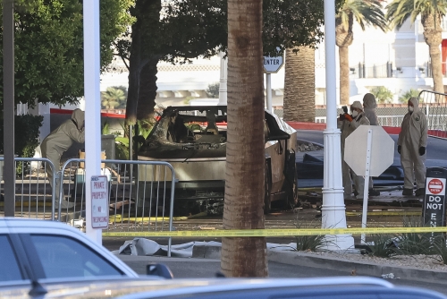 Tesla Cybertruck explodes outside Trump hotel in Las Vegas, killing one