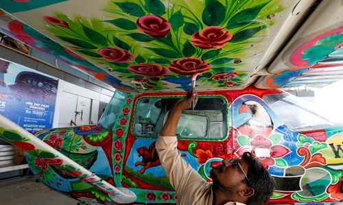 From the highways to the skies: Pakistan's famous truck art goes airborne