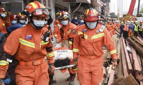 Two people rescued 50 hours after China building collapse