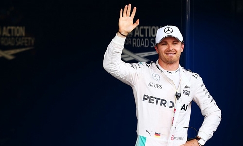 Rosberg on pole in Baku as Hamilton crashes