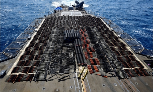 US 5th Fleet seizes weapons shipment from stateless dhow
