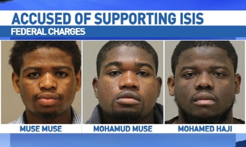 Three arrested at US airport, charged with supporting IS