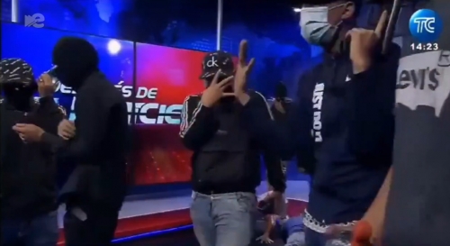Gunmen burst into Ecuador TV studio live on air