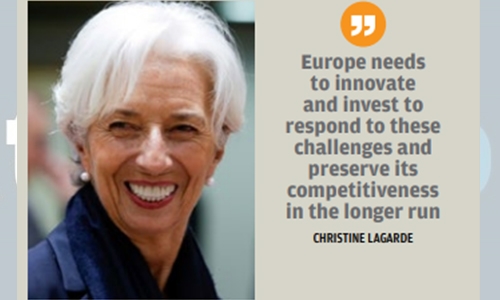 ECB’s Lagarde tells Europe to ‘innovate and invest’