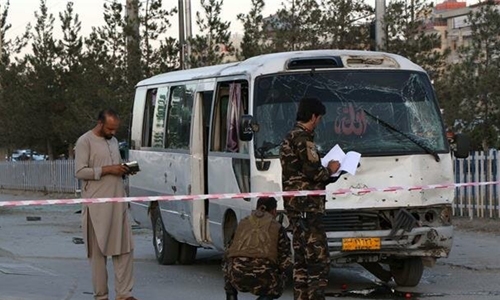 Two dead as Afghan TV bus bombed in Kabul 