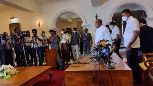 Sri Lanka's parliament speaker accepts Rajapaksa's resignation