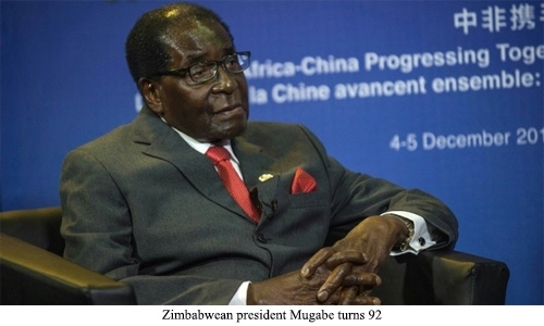 Zimbabwean president Mugabe turns 92