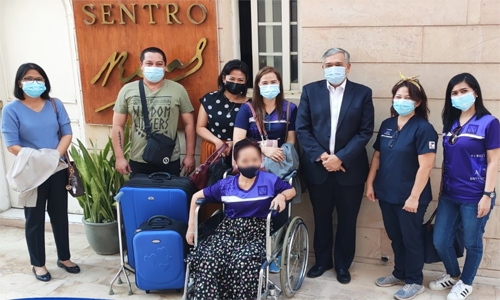 Filipino stroke patient returns home from Bahrain