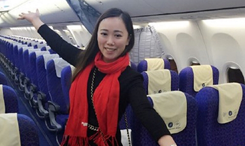 Chinese woman only passenger on New Year flight