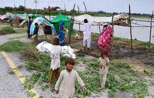 Relief and desperation in Pakistan's makeshift flood camps