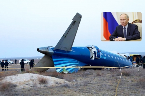 Russia’s Putin Apologizes for Azerbaijan Airlines Crash in Russian Airspace, Denies Responsibility