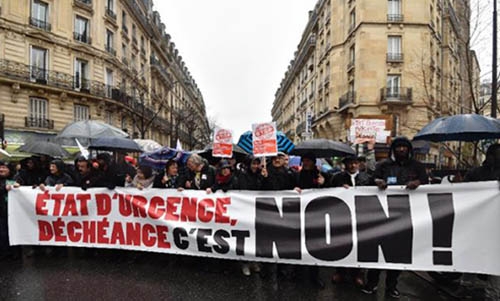 Thousands rally in Paris over extending state of emergency | THE DAILY ...