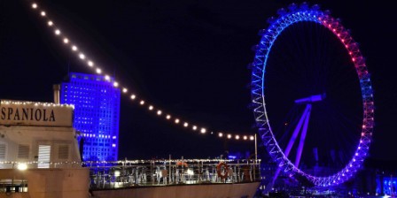 London Eye lit by Facebook election chat