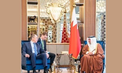 Bahrain Crown Prince and Prime Minister meets with Russian Foreign Affairs Minister 