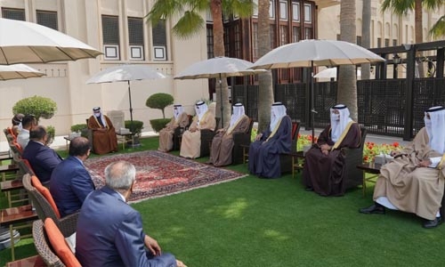 HRH the Crown Prince and Prime Minister receives Council of Representatives Speaker, Shura Council Chairman