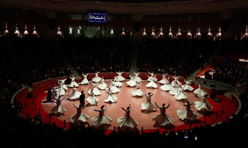 Turkey’s whirling dervishes honour Sufi poet