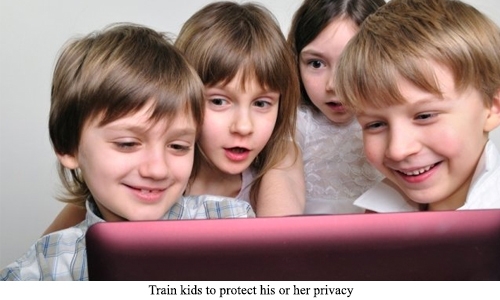 Train kids to protect his or her privacy