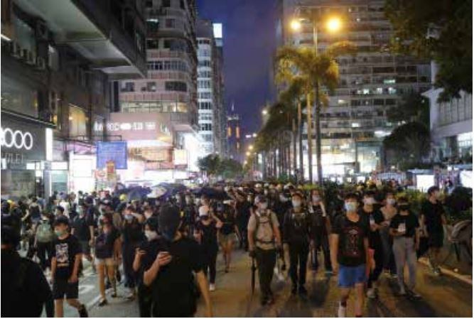 Hong Kong police fire teargas in clashes with protesters