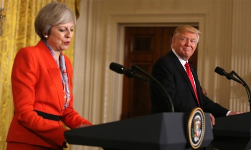 White House says Trump and May didn't discuss UK trip