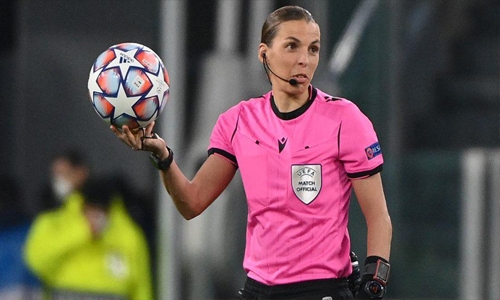 Stephanie Frappart becomes first woman to referee Champions League game