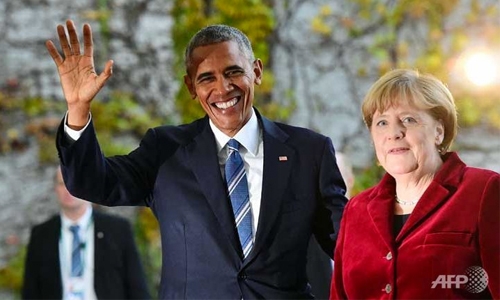 Obama to pass torch to Merkel on farewell visit