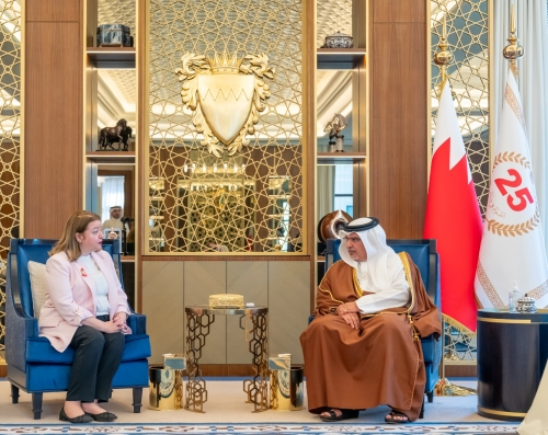 HRH Prince Salman bin Hamad Al Khalifa Bids Farewell to Turkish Ambassador