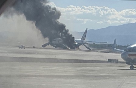 British Airways plane catches fire in Las Vegas, several hurt