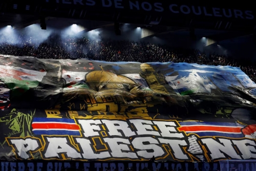 PSG Fans Display ‘Free Palestine’ Banner Ahead of Nations League Match Between France and Israel