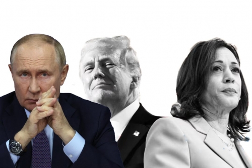 Putin backs Harris for US president, with wry smile