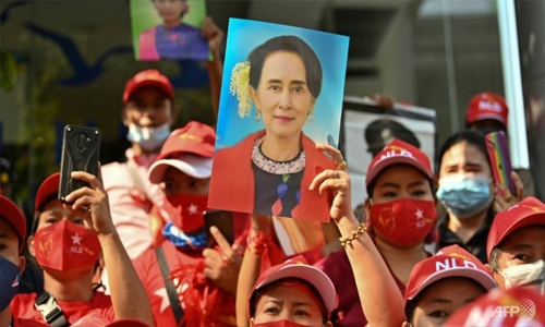 Ousted Myanmar party calls for release of Suu Kyi, other detainees