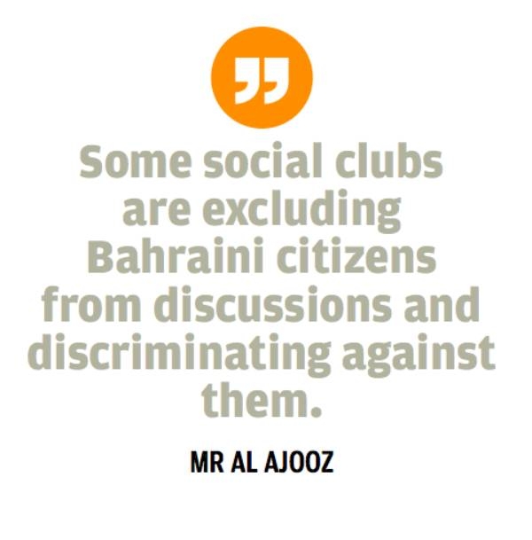 Several social clubs ‘discriminating against Bahrainis, abusing powers’ 